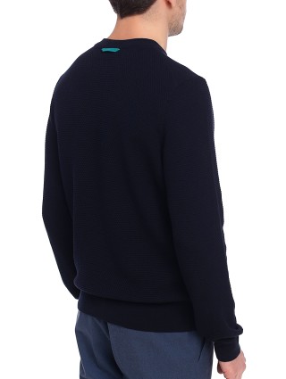Тёмно-синий свитер BOSS: фото 6 - Invogue