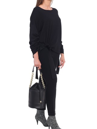 Чёрные брюки MARINA RINALDI: фото 1 - Invogue