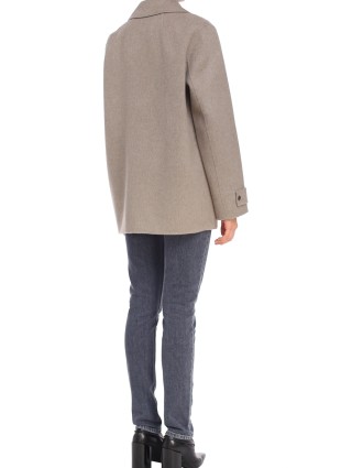 Серое пальто THEORY: фото 4 - Invogue