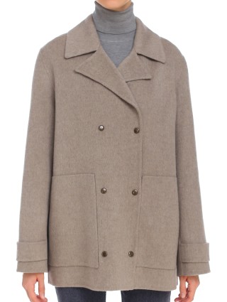 Серое пальто THEORY: фото 6 - Invogue