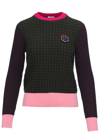 Зелёный свитер KENZO: фото 2 - Invogue