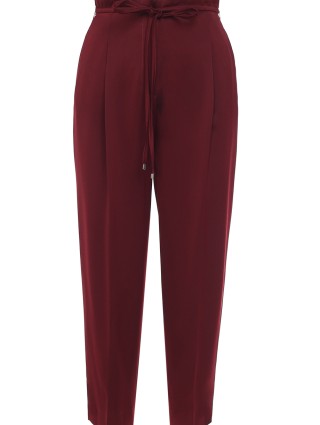 Бордовые брюки MARELLA: фото 2 - Invogue