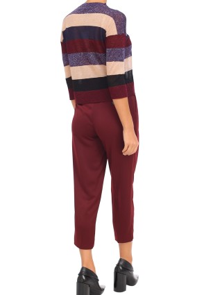 Бордовые брюки MARELLA: фото 4 - Invogue