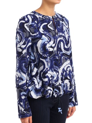 Синяя блуза MAX&CO: фото 5 - Invogue