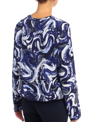 Синяя блуза MAX&CO: фото 6 - Invogue