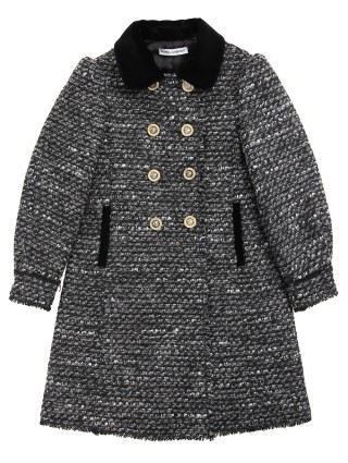 Серое пальто DOLCE&GABBANA KIDS: фото - Invogue