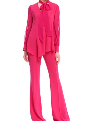 Розовая блуза MAX MARA: фото 3 - Invogue