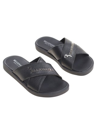 Чорні шльопанці BILLIONAIRE : фото 1 - Invogue