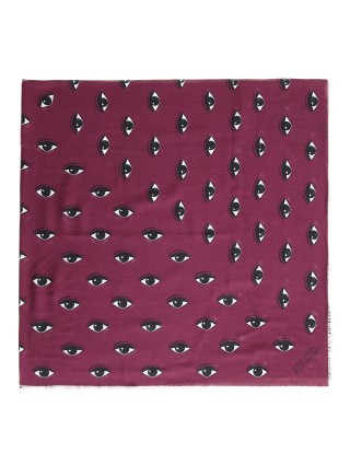 Бордовый шарф KENZO: фото 5 - Invogue