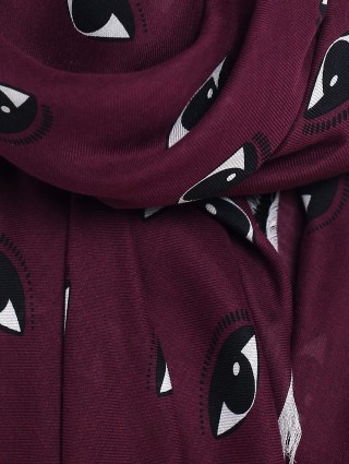 Бордовый шарф KENZO: фото 4 - Invogue
