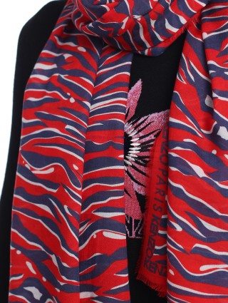 Красный шарф KENZO: фото 4 - Invogue