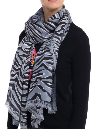 Сірий шарф KENZO : фото 3 - Invogue