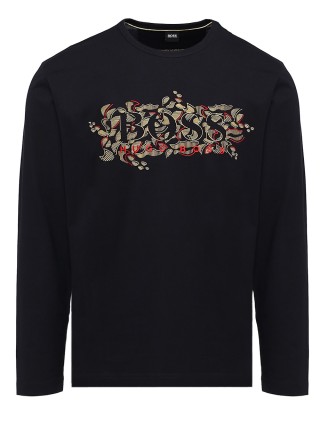 Чёрная футболка BOSS: фото - Invogue