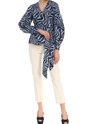 Синяя блуза GANNI: фото 1 - Invogue