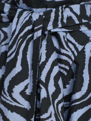 Синяя блуза GANNI: фото 8 - Invogue