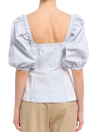 Блакитна блуза GANNI : фото 6 - Invogue