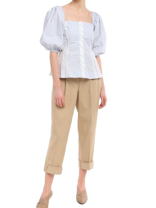 Блакитна блуза GANNI : фото 3 - Invogue