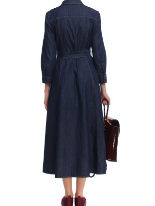 Голубое платье MARELLA: фото 4 - Invogue