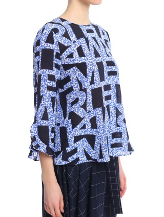 Синяя блуза MARELLA: фото 3 - Invogue