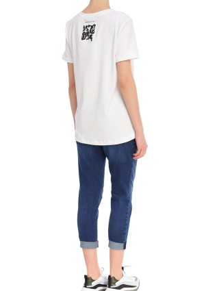 Белая футболка MAX MARA: фото 4 - Invogue