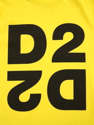 Жовта футболка DSQUARED KID : фото 4 - Invogue