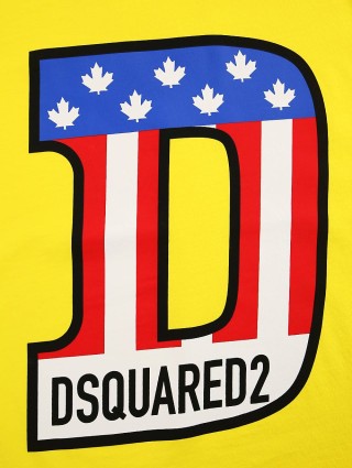 Жёлтая футболка DSQUARED KID: фото 4 - Invogue