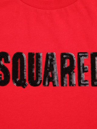 Червона футболка DSQUARED KID : фото 4 - Invogue