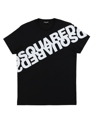 Чёрная футболка DSQUARED KID: фото 2 - Invogue