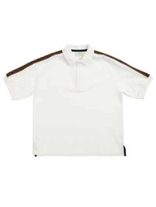 Белое поло FENDI KIDS: фото 2 - Invogue