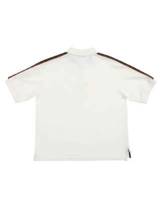 Белое поло FENDI KIDS: фото 3 - Invogue