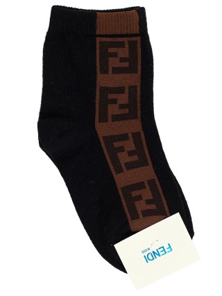 Чёрные носки FENDI KIDS: фото 2 - Invogue