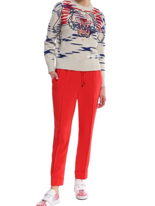 Красные брюки KENZO: фото 3 - Invogue