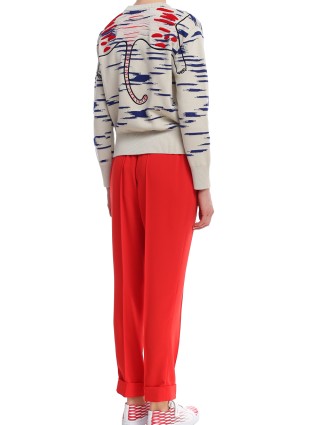 Красные брюки KENZO: фото 4 - Invogue