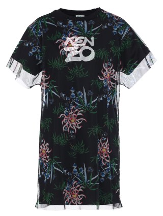 Чёрное платье KENZO: фото 2 - Invogue