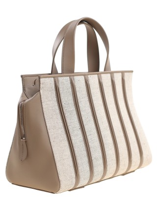 Тёмно-серая сумка MAX MARA: фото 3 - Invogue