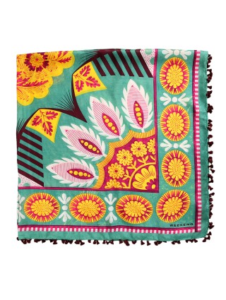 Зелёный платок WEEKEND ACCESSORIES: фото 4 - Invogue