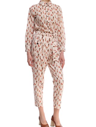 Молочные брюки MARELLA: фото 3 - Invogue