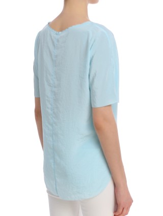 Синяя блуза MARC CAIN: фото 5 - Invogue