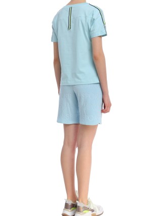 Синяя футболка MARC CAIN: фото 4 - Invogue