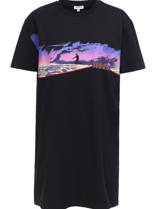 Чёрное платье KENZO: фото 2 - Invogue