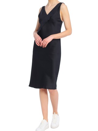 Чёрное платье HELMUT LANG: фото 1 - Invogue