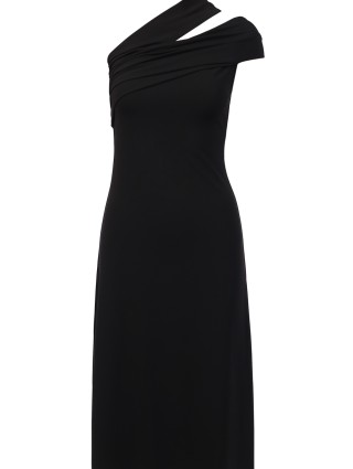 Чёрное платье HELMUT LANG: фото - Invogue