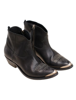 Чёрные сапоги GOLDEN GOOSE: фото 1 - Invogue