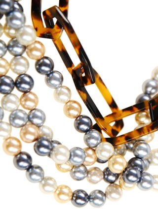 Коричневое колье WEEKEND ACCESSORIES: фото 2 - Invogue