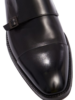 Чорні туфлі BOSS шкіряні: фото 2 - Invogue