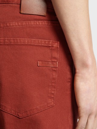 Темно-червоні джинси Zegna Slim з додаванням еластану: фото 4 - Invogue