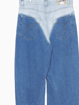 Блакитні  джинси PUSHBUTTON вільного крою: фото 4 - Invogue