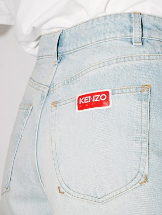 Светло-голубые джинсы KENZO прямого кроя: фото 4 - Invogue