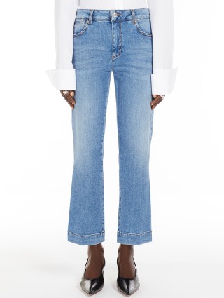 Блакитні джинси Sportmax кльош: фото 2 - Invogue