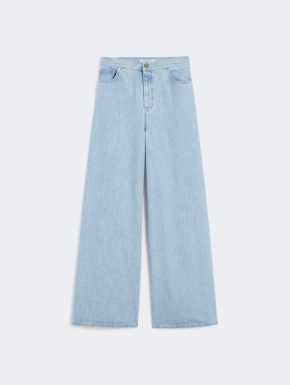 Голубые джинсы MAX MARA широкого кроя: фото - Invogue